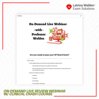 Clinical Crash Course with On-Demand Live Webinar