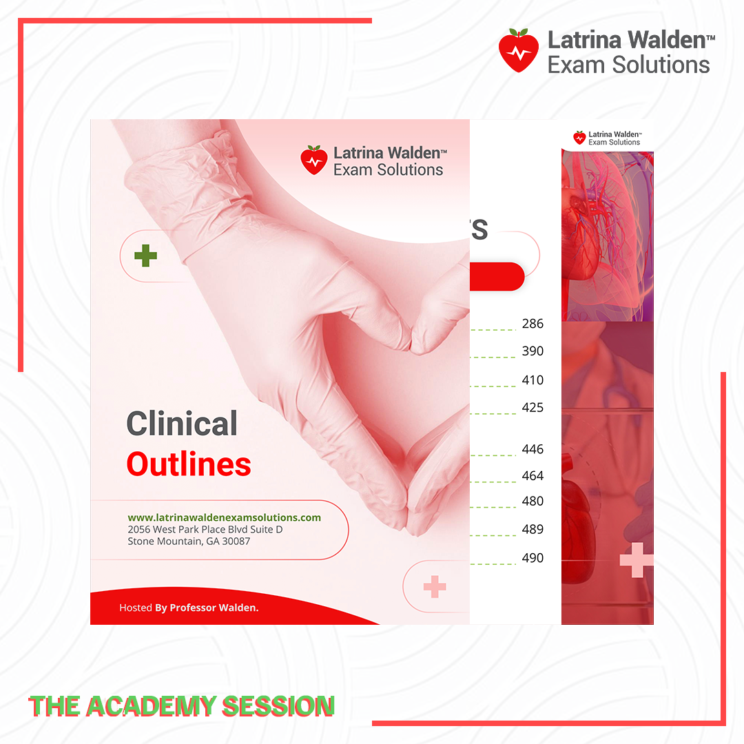 The Clinical Outlines book included with The Academy from Latrina Walden Exam Solutions