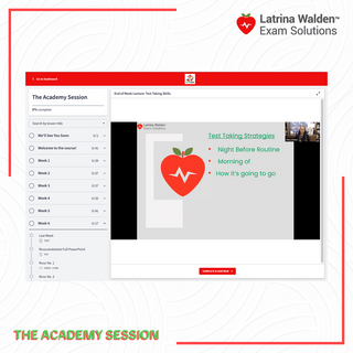 Inside The Academy course: end-of-week test taking strategies lecture with Professor Walden