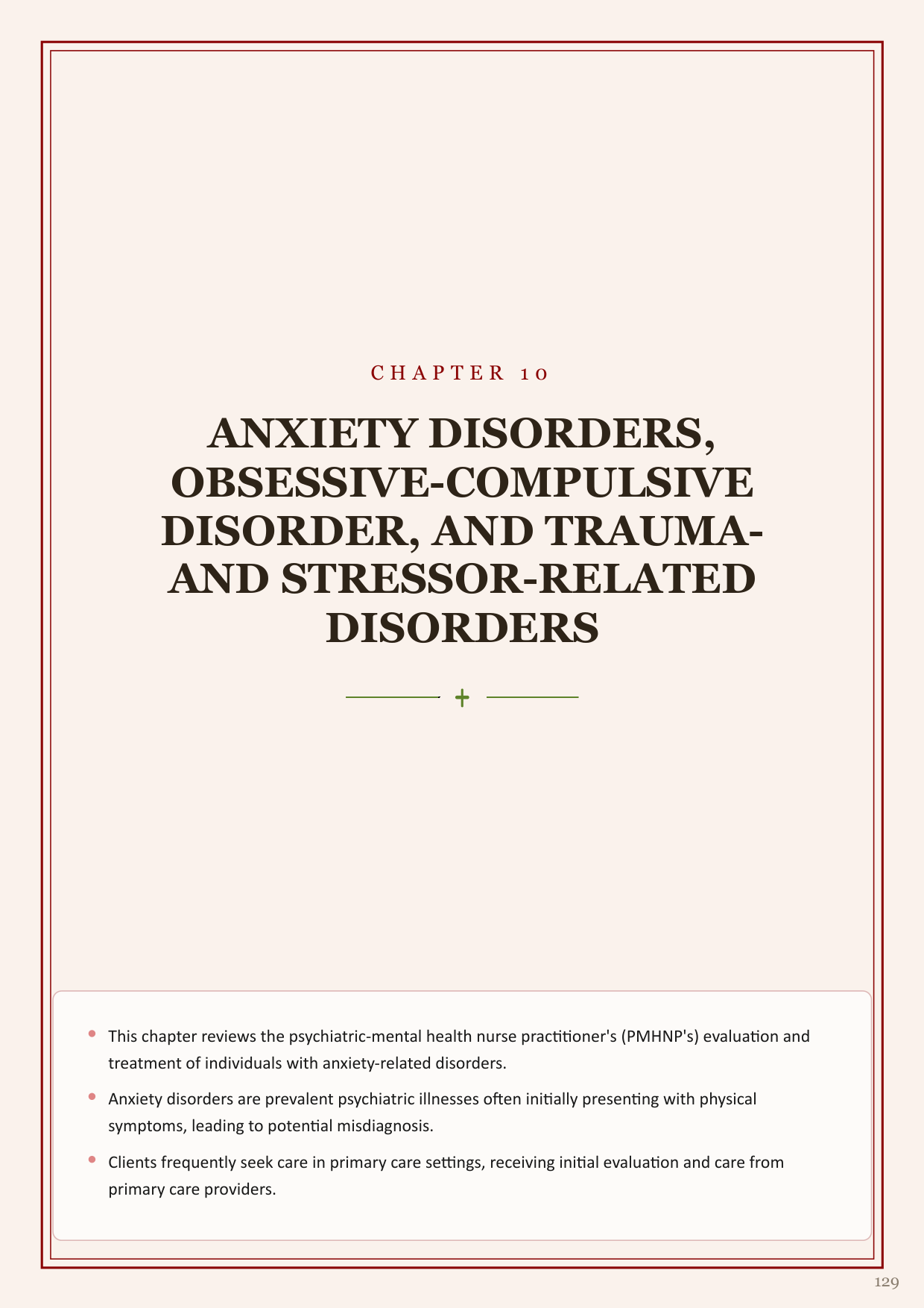 Chapter opening page — Anxiety Disorders, OCD, and Trauma- and Stressor-Related Disorders